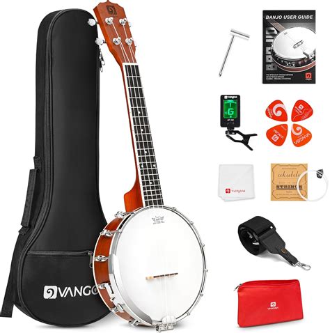Amazon.com: Vangoa Banjolele 23 Inch with Premium REMO Head, Travel ...