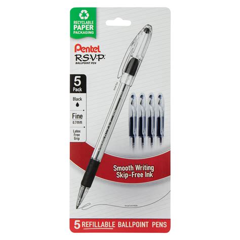 MOQIN Ballpoint Pens, 12 Pack, Black Ink, Fine Point Pen, Ballpoint ...