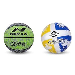 Buy Nivia Graffiti Basketball/Material Rubber/Rubberized Moulded/Panel ...