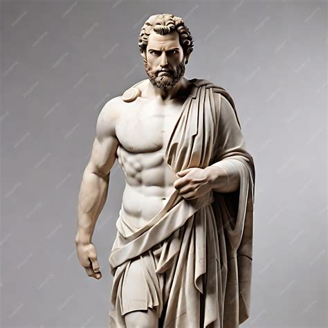 Premium Photo | Classic greek white marble male statue AI