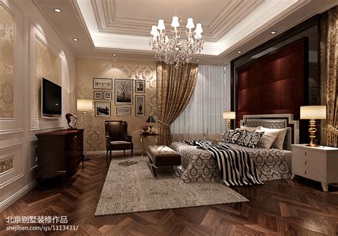 北京中式复古卧室家居摆设装修设计效果图 – 设计本装修效果图