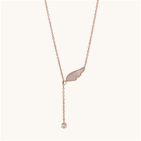 Buy Plumes Solitaire Necklace | Gold Plated – PALMONAS