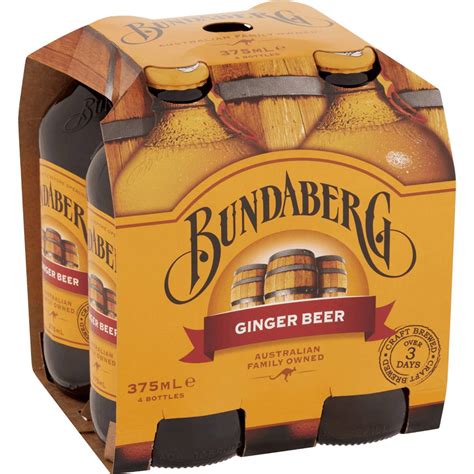 Bundaberg Ginger Beer 375ml X4 Pack | Woolworths