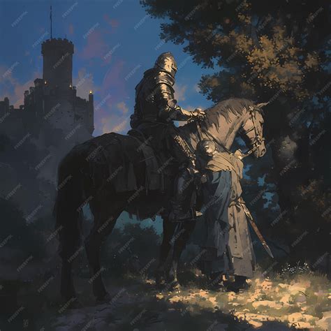 Premium Photo | Knight on Horseback Medieval Fantasy