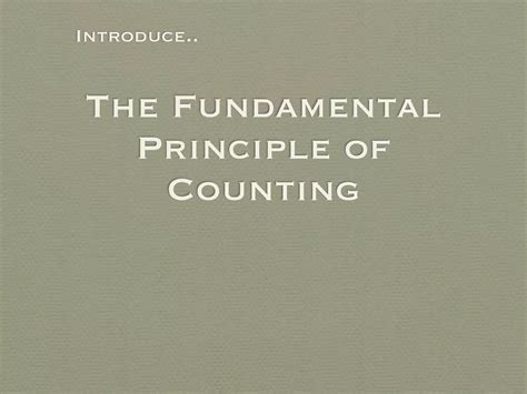 Fundamental Principle of Counting | KEY