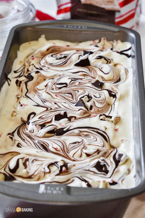 Peppermint Bark Ice Cream (No-Churn) | Stress Baking
