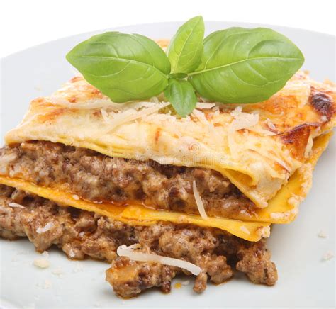 Lasagna Al Forno With Rocket Salad Stock Photo   Image of  