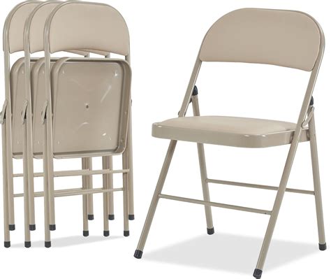 Amazon.com: Karl home 4 Pack Brown Folding Chairs with Padded Seats for ...