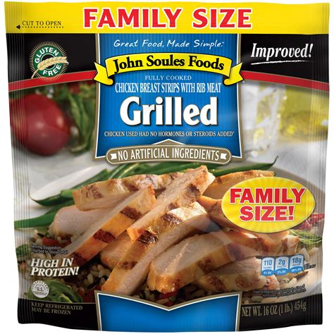 John Soules Foods® Fully Cooked Grilled Chicken Breast Strips with Rib ...