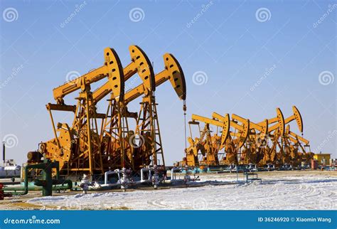 Oil Pumps. Oil Industry Equipment. Stock Photo - Image of petrochemical ...