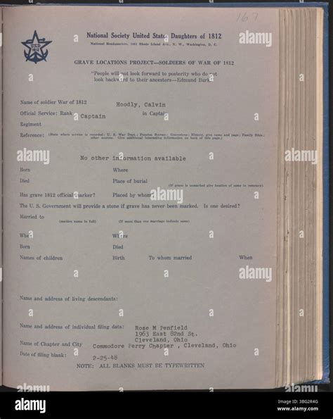 This collection aims to identify the burial places of War of 1812 soldiers in Ohio, compiled by ...