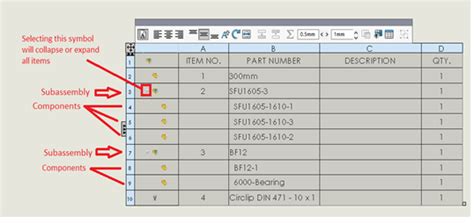 Image result for SolidWorks Creating Bom From Assembly Add Thumbnail