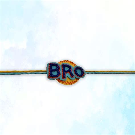 Beaded BRO Rakhi - Blue