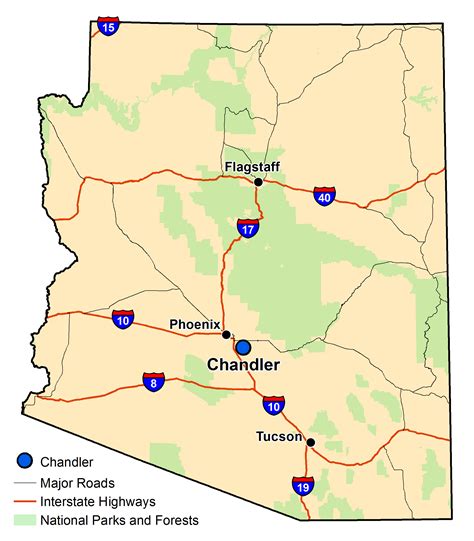 Map Of Chandler Arizona Detailed Editable Vector Map Of Chandler