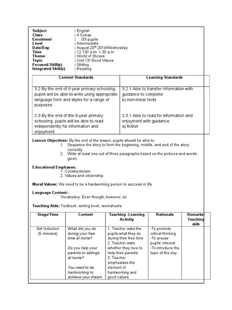 A Good Example of a Lesson Plan 的图像结果