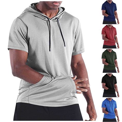 BXINGOHAI Mens Short Sleeve Hoodies T-Shirts Fashion Sweatshirts ...