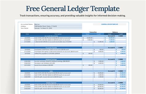 General Ledger Free Template