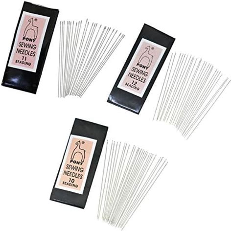 Embroiderymaterial Pony Sewing Beading Needle for Hemming, Beads ...