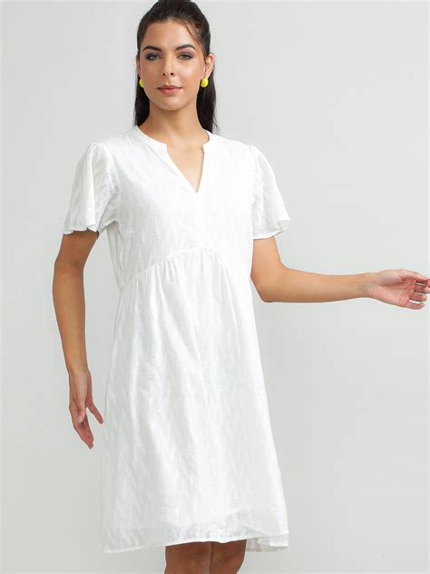 Women Cotton White Summer Dress – FYVA