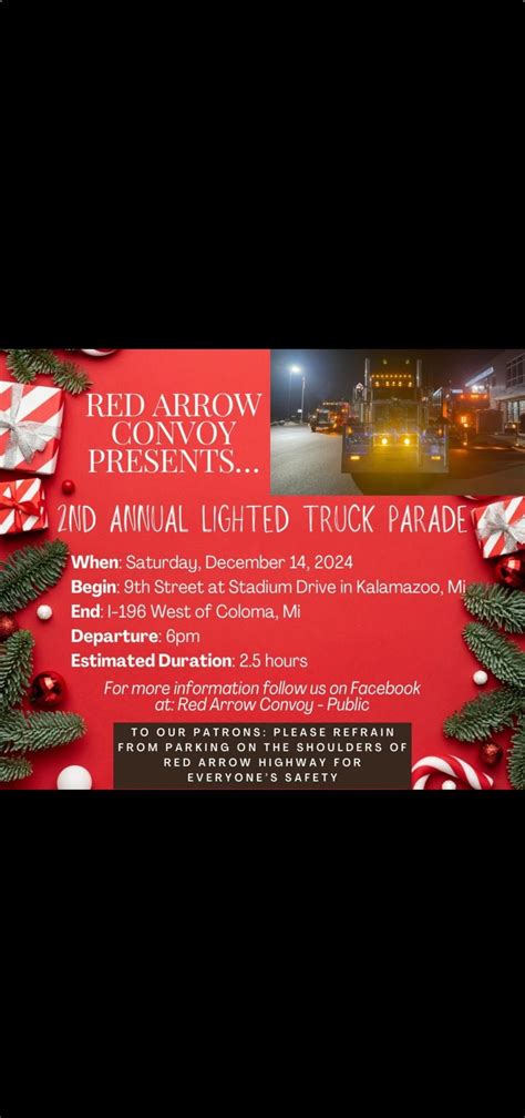 Red Arrow Convoy’s 2nd Annual Lighted Truck Parade, West Michigan ...