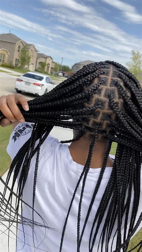 Smedium knotless box braids – Artofit