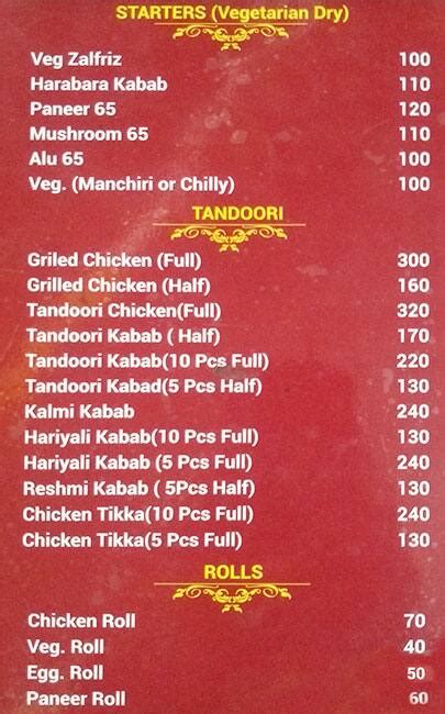 Menu at New Tandoori Point, Bengaluru, NV Building
