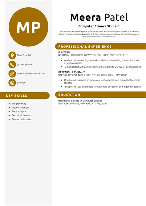 Image result for Computer Science Resume Examples