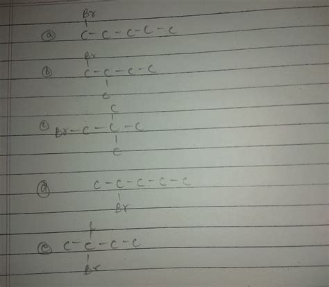 I need the structural isomers for bromopentane. Please !! Asap - Brainly.in