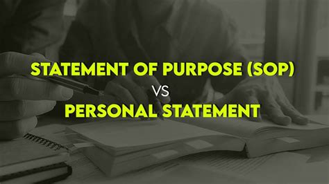 Personal Statement vs. Statement of Purpose (SOP)