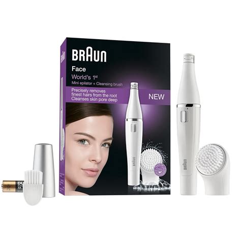 Braun Face 810 Mini Facial Epilator for Women, Cleansing Brush with ...