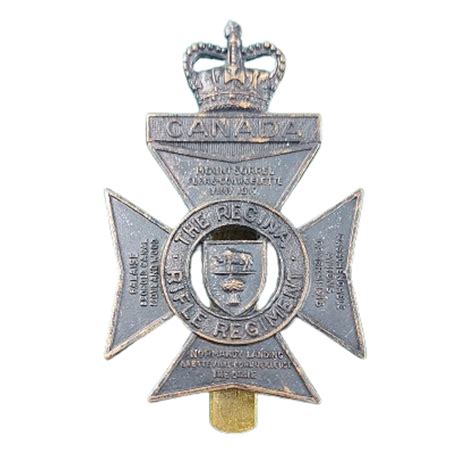 Post-WW2 Canadian Regina Rifles Cap Badge - Canadian Soldier Militaria
