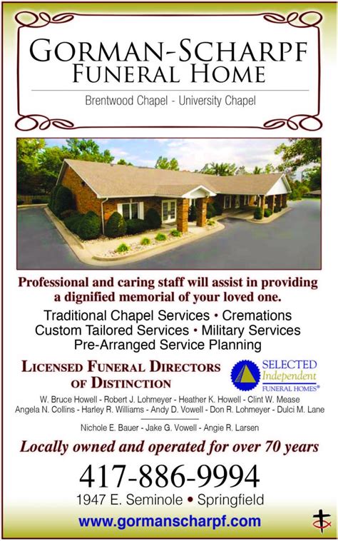 Gorman-Scharpf Funeral Home, Inc | Christian Business Online Search