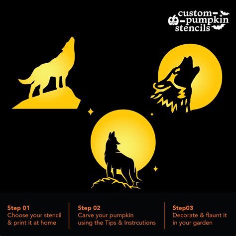 Wolf Face Pumpkin Stencil