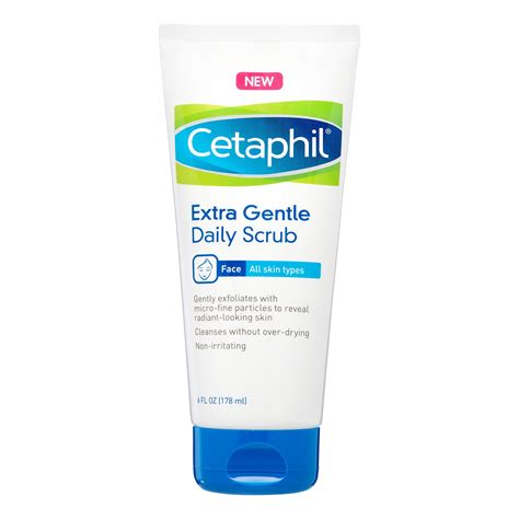Cetaphil Extra Gentle Daily Scrub, Exfoliating Face Wash For Sensitive ...