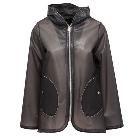 impermeabile bimba GIRL HERNO TRASPARENTE black waterproof jacket