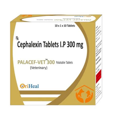 Buy Oriheal Palacef Vet 300mg (Cephalexin) Tablet for Dogs and Cats ...