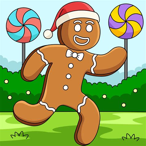 Gingerbread Boy Running Clipart