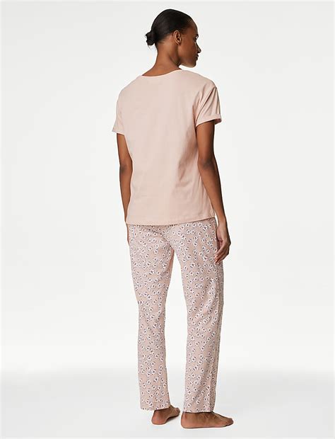 Buy Pure Cotton Printed Pyjama Set at Marks & Spencer
