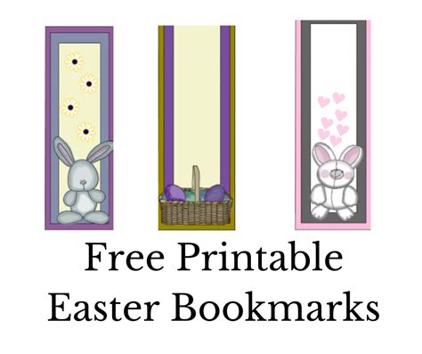 Free Printable Easter Bookmarks
