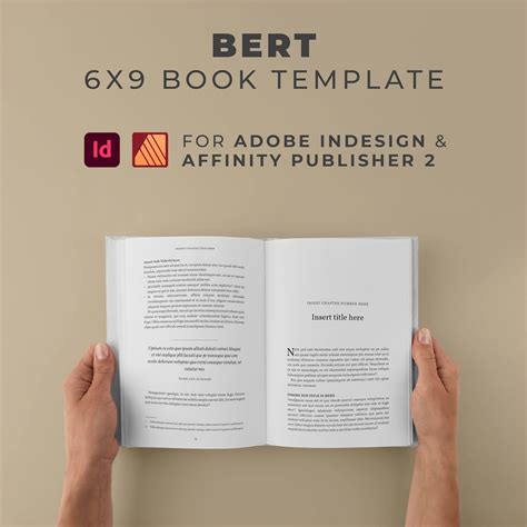 BERT Indesign Affinity Publisher Book Template 6x9 Interior Pages KDP ...