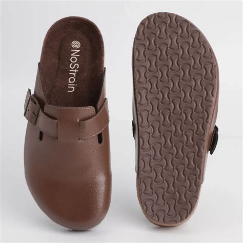 Cookie Brown Cork Mule Shoes for Men - NoStrain