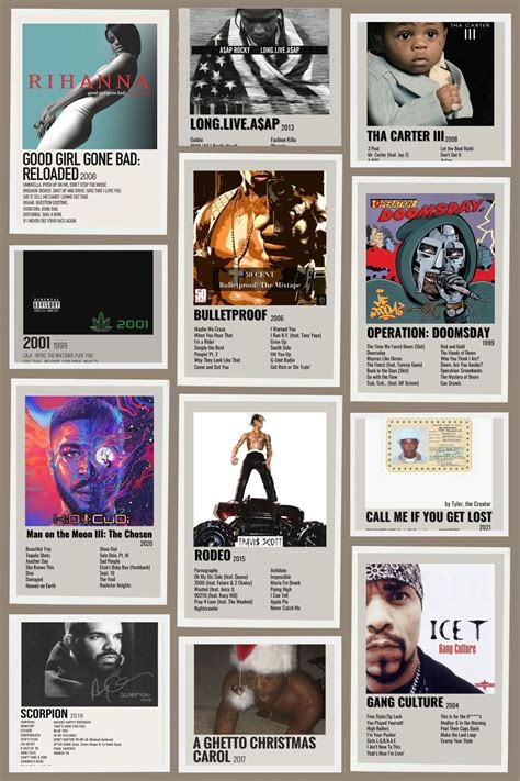 150 Hip-Hop R&B Rap Music Posters | AlloFlare Wall Collage Kit | Hip ...