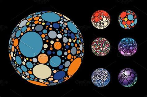 Abstract Sphere Dots Pattern