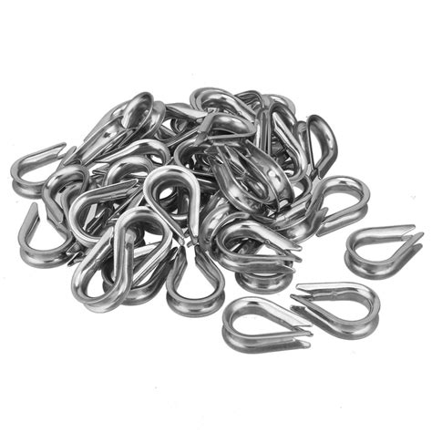 uxcell 304 Stainless Steel Chain Thimble for 1/4 inch (6mm) Diameter ...