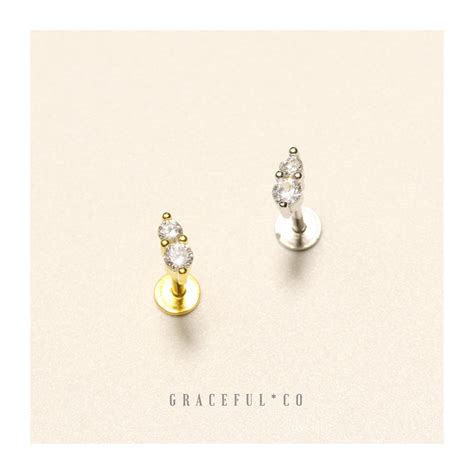 Duo Brilliance Ivory Gem Flatback Earrings