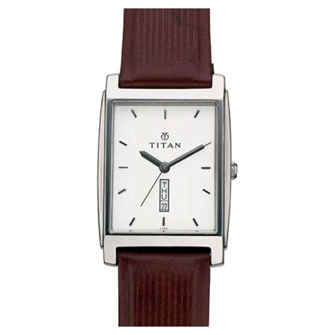 Buy Online Titan Black Quartz Analog with Date Leather Strap watch for ...