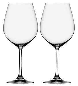Buy Shivansh® Red Wine Glass Crystal Cut Rim 465ml Set (2) Online at ...
