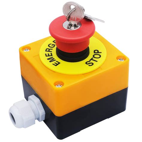 Mxuteuk 22mm Red Mushroom Emergency Stop Switch AC 660V 10A India | Ubuy