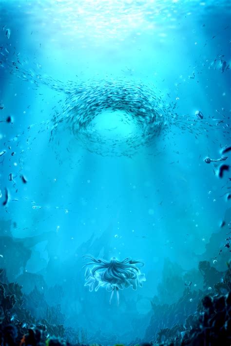 Download wallpaper 800x1200 girl, underwater world, art, water, depth ...
