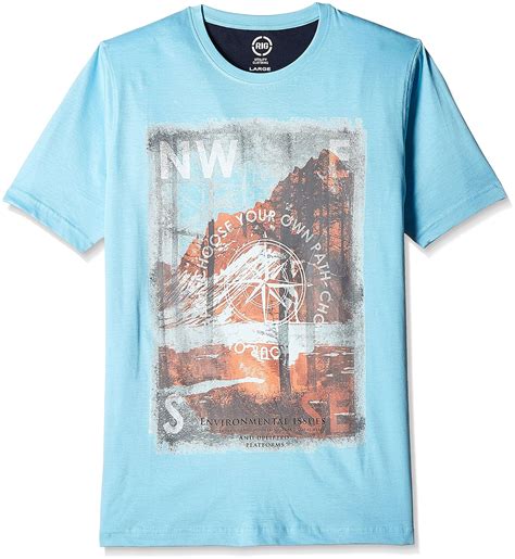 Buy Rig Men's T-Shirt (8907401998481_RMSS16-MGT -49_X-Large_Sky Blue ...